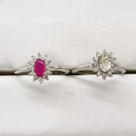 100% natural gemstone citrine ruby ring copper plated with silver adjustable ring for women party gifts jewelry - Image 3