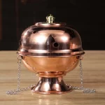 Multifunctional Hanging Incense Burner Red Copper Engraved Stupa Aromatherapy Stove Meditation Smoke Furnace Altars Decorative - Image 2
