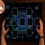 Celtic Cross Flower of Life Tarot Card Tablecloth Altar Cloth Constellation Divination Cloth For Tarot Mat Witchy Home Decor - Image 3