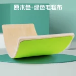 Multifunction Rocker Natural Wood Kids Wobble Balance Board Montessori Fitness Balance Curvy Board - Image 3