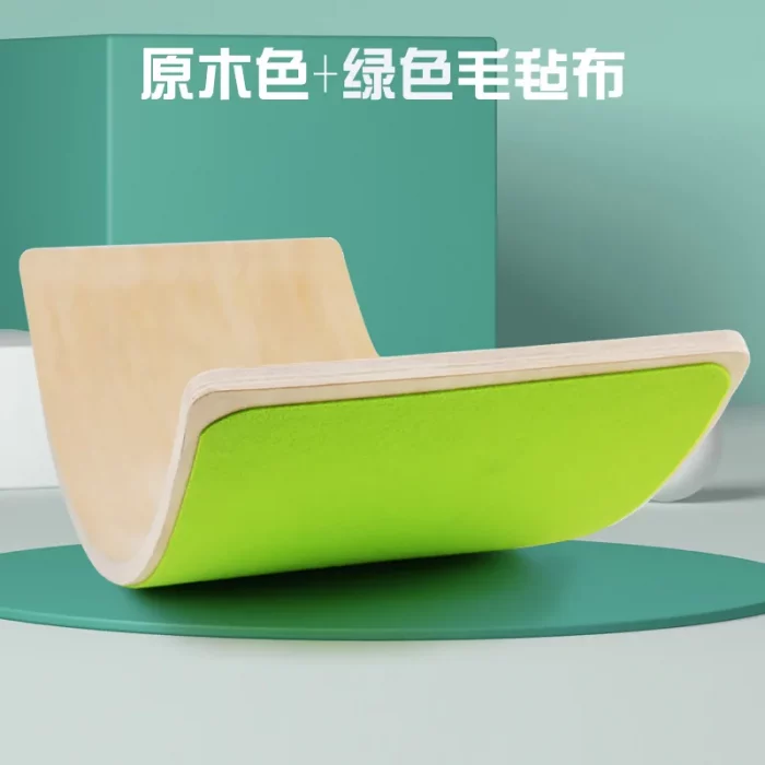 Multifunction Rocker Natural Wood Kids Wobble Balance Board Montessori Fitness Balance Curvy Board - Image 3