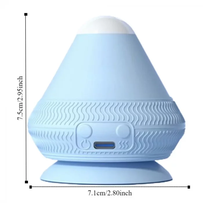 Electric Adsorption Type Massager Ball 2 Adjustable Temperature Vibrate Silicone Massage Cone Trigger Point Ergonomic - Image 7