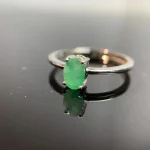 Natural Emerald Fashion Rings 925 Silver Women's Jewelry 4x6mm Gem Jewelry Finger Rings Wedding Party Gifts - Image 4