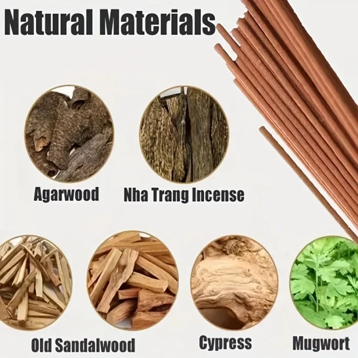 40Pcs Home Incense Stick Natural Sandalwood Incense Sticks Aroma Blessing Ceremony Pray Buddha Incense - Image 1