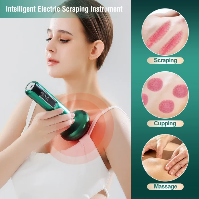 6/12 Gear Electric Cupping Massager Vacuum Suction Cup GuaSha Anti Cellulite Beauty Health Scraping Heat Body Slimming Massage - Image 4