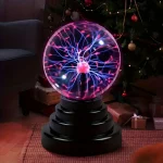 RGB Electrostaticion Plasma Ball Lamp - Touch Control Lightning Globe, USB Powered Color-Changing Mood Light with Glass Cover - Image 2