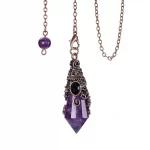 Natural 12 Faceted Crystal Stone Pendulums For Spiritual Dowsing Divination Amethyst Rose Quartz Stone Pendulum Pendant Jewelry - Image 6
