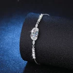 100% Real GRA Certified 1CT Moissanite Bracelet for Women Girl S925 Sterling Silver Diamond Link Bracelets Fine Jewelry - Image 3