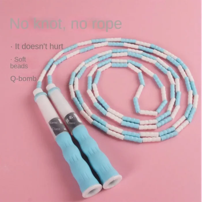 2.5 M Segmented Fitness Jump Rope Signable Adjustable Length Soft Bead Skipping Rope No Hurt Soft Bead Weight Loss Fitness - Image 3