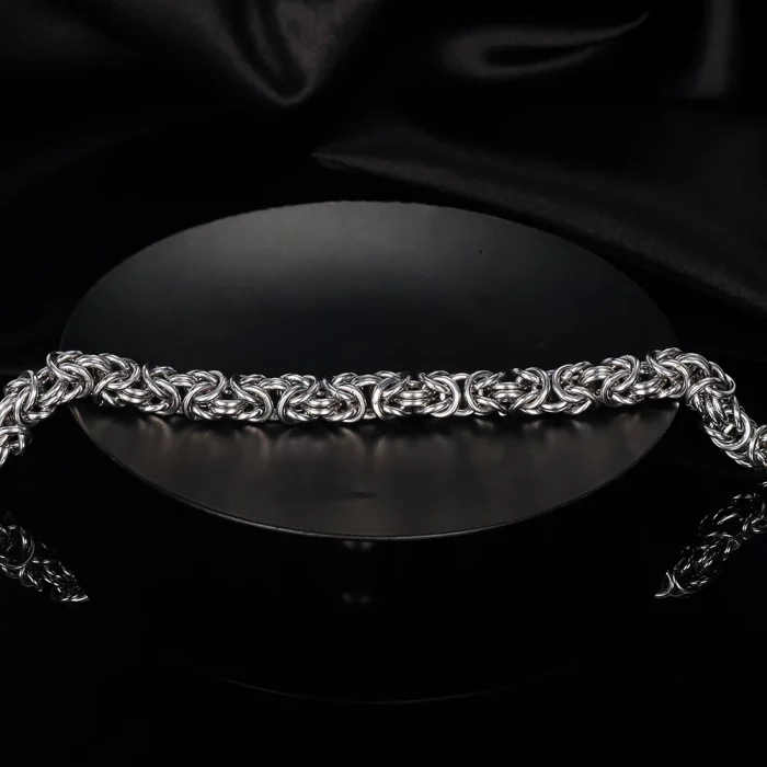 S925 Sterling Silver Byzantine Emperor Chain Bracelet for Men Women Polished Miami Cuban Smooth Kpop Jewelry - Image 6