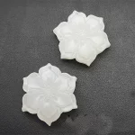 Natural Chinese White Jade Rich Flower Pendant Hand-carved Ladies Flower Necklace Fashion Luxury Jewelry Girlfriend Mom Gift - Image 5