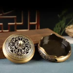 Retro Alloy Three-legged Incense Burner Base Set Incense Art Decorative Indoor/tea Room/soothing Purifying Aromatherapy Stove - Image 4