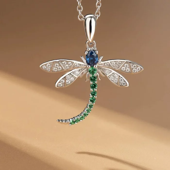 Buyee 925 Sterling Silver Fashion Pendant Chain Excellent Dragonfly Necklace Gift for Women Glamour Fine Jewelry Chain - Image 7