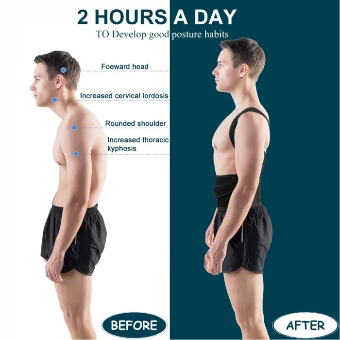 Back Brace Posture Corrector for Women & Men,Back Straightener, Scoliosis and Hunchback Correction,Adjustable Posture Trainer - Image 4