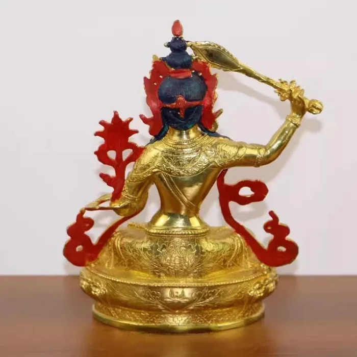 feng shui Copper Tibetan Tantric Manjushri Buddha Statue, Home Living Decor - Image 3