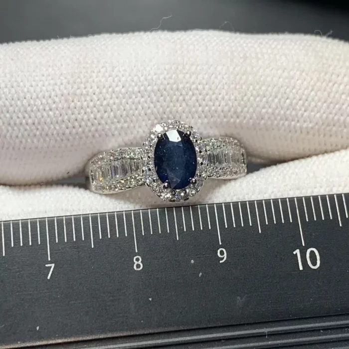 Vintage Natural sapphire Ring For Women Copper Simple Fine Jewelry Stone Gemstone Classic Style - Image 3