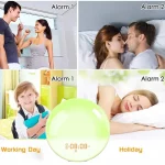 Sunrise Alarm Clock Wake Up Light Clock Sunrise/Sunset Simulation Digital Clock with Night Light FM Radio Desk Clocks - Image 3