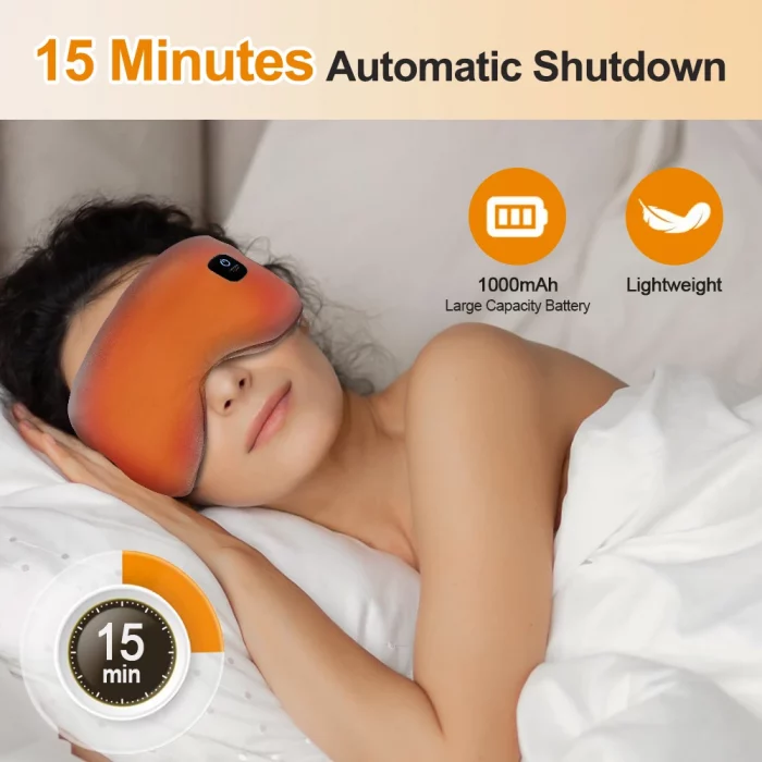 Infrared Heated Eye Smart Control Massager Timing Heating Eye Mask Reduce Dark Circles Eye Bags Type-C 3 Levels Washable - Image 5