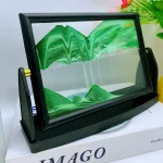 Creative Moving Sand Art Painting Square Glass 3D Deep Sea Sandscape Quicksand Hourglass Rotatable Flowing Sand Home Decor Gifts - Image 4