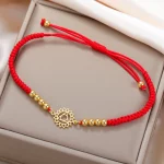 Stainless Steel 7 Chakra Charm Bracelet Adjustable Red Black Rope Women's Hand Bracelets Yoga Meditation Amulet Jewelry Gifts - Image 4