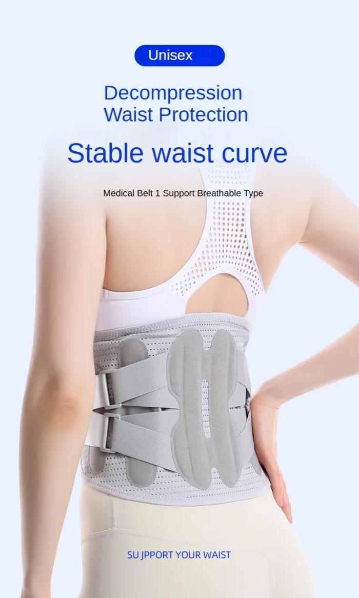 Back Brace Support Belt-Lumbar for Back Pain,Sciatica,Scoliosis,Herniated Disc Adjustable Straps-Lower with 3 Pads for Men&Women - Image 1