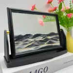 Creative Moving Sand Art Painting Square Glass 3D Deep Sea Sandscape Quicksand Hourglass Rotatable Flowing Sand Home Decor Gifts - Image 5