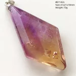 Natural Purple Ametrine Quartz Pendant Rectangle Water Drop Bead Amethyst Citrine Jewelry Women Men Necklace Brazil AAAAAA