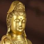 Copper Bodhisattva Guanyin Buddha Statue Home Living Room Ornaments Sea Sitting Lotus Decor - Image 3