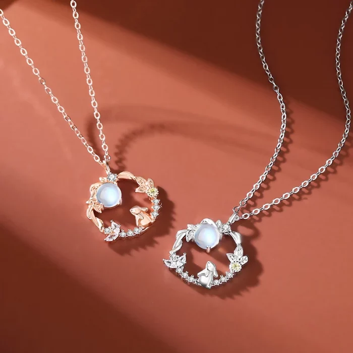 NEW European New S925 Sterling Silver Necklace AAA CZ Rabbit For Women Birthday Party Gift Jewelry - Image 6