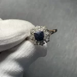 3MM Natural Sapphire Ring Adjustable Female Ring Jewelry for Women Gift Wholesale High Quality Vintage Fine - Image 2