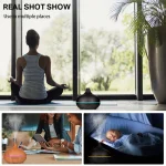 Aromatherapy Essential Oil Diffuser Wood Grain Remote Control Ultrasonic Air Humidifier Cool with 7 Color LED Light - Image 3