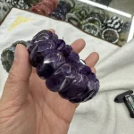 AAA Natural Amethyst Gemstone Bracelet Natural Energy Stone Bangle Gemstone Jewelry for Woman Birthstone for Aquarius for Gift - Image 4