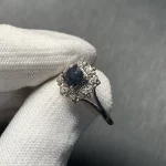 3MM Natural Sapphire Ring Adjustable Female Ring Jewelry for Women Gift Wholesale High Quality Vintage Fine - Image 4