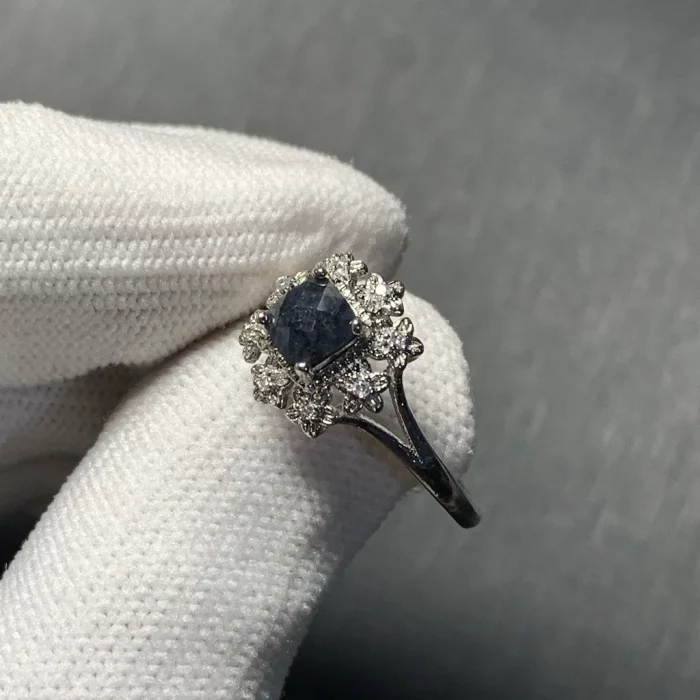 3MM Natural Sapphire Ring Adjustable Female Ring Jewelry for Women Gift Wholesale High Quality Vintage Fine - Image 4