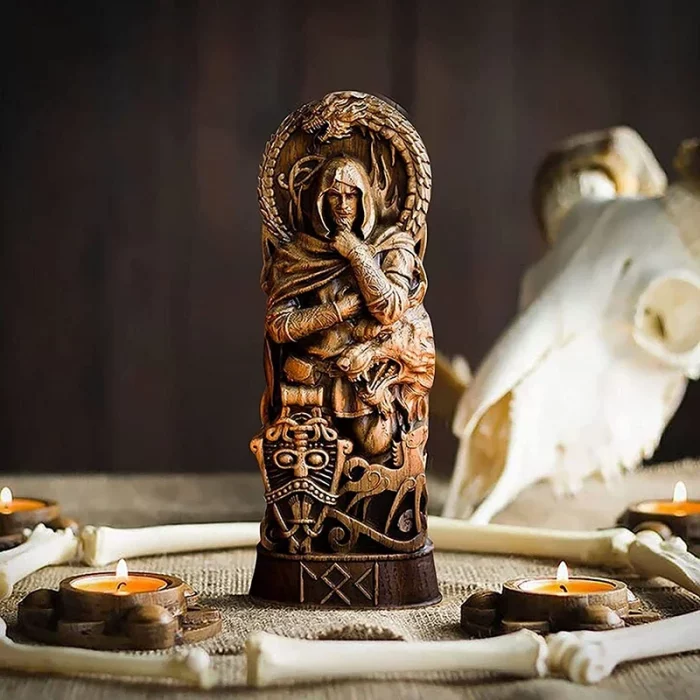 Viking God Goddes Sculpture Scandinavian Pantheon Resin Ornaments Freyja Statue Freya Norse Gods Carving Altar Heathen Asatru - Image 4