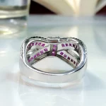 Luomansi Natural Ruby Bow Gemstone Ring S925 Sterling Silver Romantic Woman Anniversary Party High Jewelry - Image 4