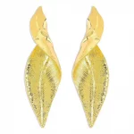 Fashion metal cold style exaggerated leaf earrings niche design unique earrings for women - Image 6