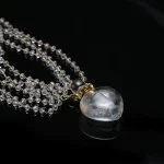 Heart Shape Natural Clear Quartz Perfume Bottle Pendant Necklace Women Essential Oil Diffuser Charms for Jewerly Party Gift - Image 7