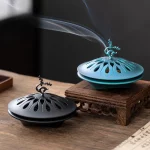 Backflow Incense Holder Retro Zinc Alloy Hollow Fragrance Censer Lucky Deer Incense Burner Home Decor Halloween Decorations - Image 2