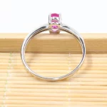 Classic Ruby Wedding Ring for Woman 4mm * 6mm Genuine Ruby Silver Ring Sterling Silver Ruby Ring Real Silver Gemstone Jewelry - Image 6