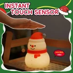 Christmas Silicone NightLight 7Color Novelty Ambient Lamp Touch Control Rechargeable Hanging Snowman Socks Bedside Holiday Decor - Image 3