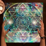 Colorful Abstract Geometry Tarot Tablecloth Altar Cloth Tarot Spread Cloth Card Pad Witchcraft Astrology Oracle Tarot Mat - Image 5