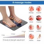 Rechargeable Electric Foot Massager Pad Electrostimulator Massage Mat EMS Muscle Massager Relax Feet Massage Fitness Masajeador - Image 4