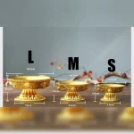 Zinc Alloy Tribute Buddhist Fruit Plate Gold Auspicious Luster Tibetan Plate Engraving Buddha Fruit Saucer Home Gift Decorative - Image 5