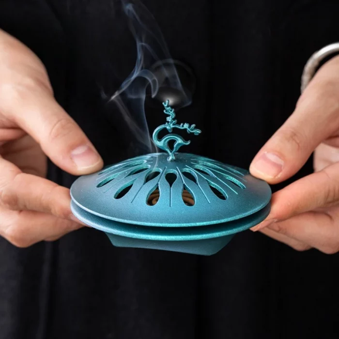 Backflow Incense Holder Retro Zinc Alloy Hollow Fragrance Censer Lucky Deer Incense Burner Home Decor Halloween Decorations - Image 7
