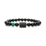 12 Zodiac Sign Obsidian Bracelet For Women Men Fashion Natural Black Agate Stone Elastic Bead Bracelet Bangles Birthday Jewelry - Image 7
