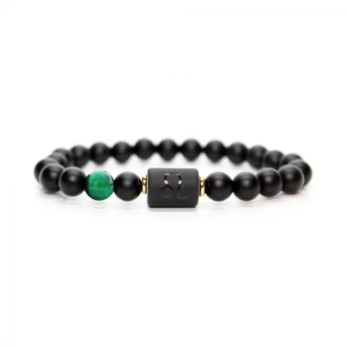 12 Zodiac Sign Obsidian Bracelet For Women Men Fashion Natural Black Agate Stone Elastic Bead Bracelet Bangles Birthday Jewelry - Image 7