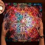 VIKAMA Mandala Moon Tarot Card Tablecloth Moon Sky Tarot Card Divination Cloth Oracle Card Mat Home Decor - Image 3
