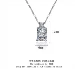 Emerald Cut Natural Garnet Amethyst Peridot Blue Topaz 925 Sterling Silver Square Pendant Necklace Colorful Gemstone Jewelry - Image 7
