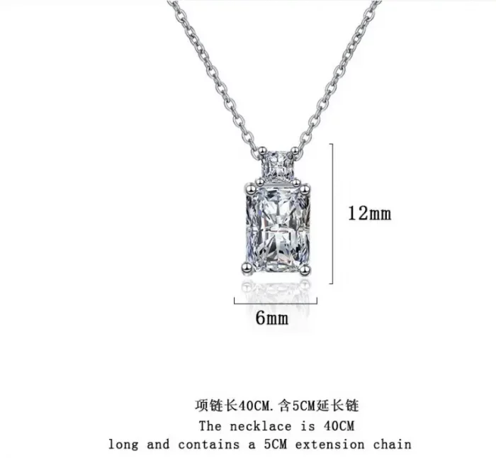 Emerald Cut Natural Garnet Amethyst Peridot Blue Topaz 925 Sterling Silver Square Pendant Necklace Colorful Gemstone Jewelry - Image 7